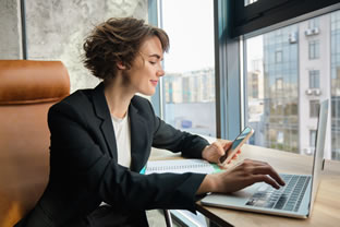 Female legal recruiter searching for job candidates