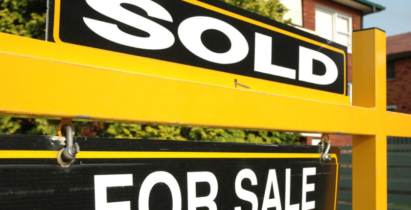 For Sale / Sold sign outside residential property