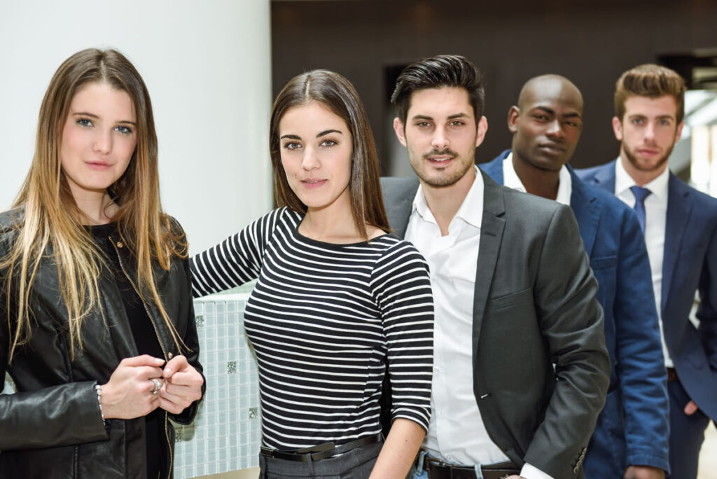 Group of young newly qualified solicitors