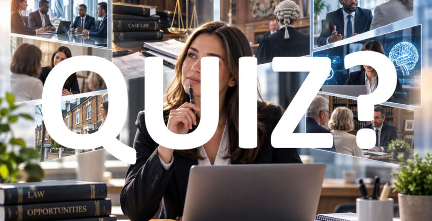 Young legal professional considering different areas of law and legal career options